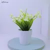 Maceta cónica pequeña para venta al por mayor, melocotón, naranja, plástico, planta acuática, arreglo floral, flor artificial, flor de seda, flor de mariposa, juego de Camelia