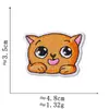 Patches de bordado de gato de desenho animado autoadesivos, com expressões fofas de gato, para decorar roupas e bolsas com aplicação termocolante