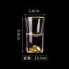 Vaso de Licor Iceberg Creativo con Lámina de Oro Pequeño de Una Pieza Personal Vaso Balín Juego de Vino