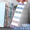 Etiqueta Índice Morandi Adhesivo Nota Adhesiva Papel para Marcar Estudiante Color Adhesivo Fluorescente Marcador de Papel Etiqueta Índice