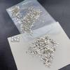 Manicura mini plana diamante blanco con forma especial tamaño pequeño celebridad de internet mismo estilo transparente diamante cuadrado gota de agua amor rectangular