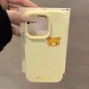 Capa de Celular Rilakkuma de Bolinhas Adequada para Apple 17Promax Iphone16 Nicho 14 Camada Dupla 13 Capa Rígida 12
