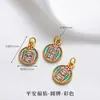 Tendência Nacional Método Antigo Pingente de Ouro de Areia Fogo Azul Gotejamento de Óleo Sorte Oco Esculpido Pérolas Incrustadas Acessórios para Pulseira Colar DIY Feito à Mão