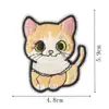 Parches lindos de gato bordados estilo británico retro, 9 parches adhesivos termoadhesivos de gatitos de dibujos animados para ropa y bolsos de niños