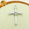 Diez en punto marco de diamante DIY accesorios de joyería de aleación coreana cuerda de mano geométrica colgante individual cabeza de amor colgante de cuerda