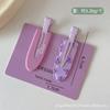 Nuevas horquillas para el cabello con forma de uva y color dopamina para niñas, con clip lateral, sin costuras, para cabello roto.