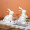 Set de Conejos Brillantes de Pascua Estilo Europeo Transfronterizo Estilo Ins para Decoración de Sala de Estar, Hogar, Jardín y Patio