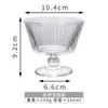 Bol de Vidrio Retro con Relieve de Girasol Estilo Ins para el Hogar, Bol para Helado, Yogur, Avena, Postre de Desayuno