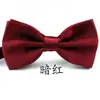Estilo Coreano Color Caramelo 35 Colores Vestido Plegable Negocios Caballero Camarero de Hotel Color Sólido Corbata de Moño para Boda