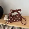 Bolso de Mano Pequeño para Mujer Shuai Mi Jia Modelo Nuevo Otoño 2026 Bolso de Hombro de Lunares Bolso Cruzado para el Trabajo