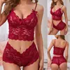 Comércio exterior Europeu e Americano AliExpress Sexy Underwear Sexy Perspectiva Lace Sling Ajustando o Envoltório Do Peito Terno De Três Pontos Sexy