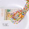 Color corte vidrio redondo cristal con cuentas leche mini hecho a mano DIY aretes aretes material accesorios