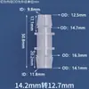 Conector de Plástico Reductor Grueso en T Recto a Través de Manguera Tubería de Agua Tubería de Aire Adaptador Conector Junta de Púa