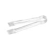 Pinza para hielo transparente de plástico pinza para hielo dentada de acero inoxidable pinza para comida para buffet de bar ktv mini pinza para hielo de plástico