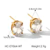 Brincos Phoenix Trend Cruzados Novos de Zircônia para Mulheres Studs Versáteis da Moda Aço Titânio Dourado 18K Não Desbota Brincos Anel