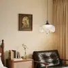 Lámpara colgante de mesita de noche, 60% nueva, lámpara de dormitorio de lujo moderno de mediados de siglo, luz colgante artística vintage acogedora para barra de bar, estructura de hierro