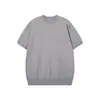Ropa de Hombre Jie Zhan Estilo Old Money Lana Manga Corta Verano 2026 Nuevo Producto Estilo Simple y Maduro Casual Holgado Camiseta Top