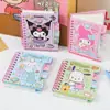 Cuaderno de Espiral Sanrio de Aspecto Elegante con Cosido Cuaderno de Estudiante 100 Hojas Cuaderno de Espiral Separado Diario