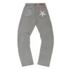 Pantalones de Pierna Ancha Hip Hop Callejero Transfronterizo Corteiz Alcatraz Bordados de Estrella Retro Pantalones Casuales Sueltos