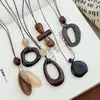 Collar Colgante de Anillo Largo Asimétrico Retro para Mujer Cadena de Suéter de Cuello Halter Ajustable Estilo Étnico Accesorios de Alta Gama