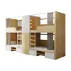 Cama litera creativa estilo cápsula espacial con armario, cama doble para dormitorio de personal escolar apartamento