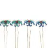 Pingente de Borboleta e Flor em Cloisonné com Gotejamento de Liga Acessórios para Fantasia de Noiva Pente de Cabelo Coroa de Fênix Pingente de Colar com Franja