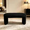 Banqueta para Cambiar Zapatos de Lana de Cordero, Banco Sofá Estilo Crema para el Recibidor, Banco al Pie de la Cama, Taburete Largo Bajo, Banqueta Creativa y Sencilla para Cambiar Zapatos