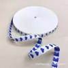 Cinta Jacquard de Corazón de 1.6 cm para Cajas de Regalo Hechas a Mano DIY, Ropa, Accesorios para el Cabello, Embalaje de Zapatos y Sombreros, Decoración de Cajas para Pasteles