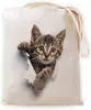 Bolsa de Lona Halloween Amazon Bolsa de Ombro Único Estampa de Gato Preto Vaca Grande Capacidade Bolsa de Mão Tote