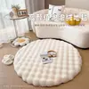 Alfombra redonda de imitación de pelo de conejo, terciopelo de burbujas, tapete de mesa de centro estilo europeo para la sala de estar, alfombra de felpa engrosada para el dormitorio y el sofá