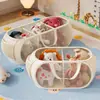 Cesta de Almacenamiento para Juguetes Sala de Estar Niños Gran Capacidad Peluche Muñeca Cesta de Almacenamiento Compartimentada Bolsa Colgante para Muñecas Cubo de Mano Cesta