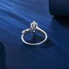 Anillo Clásico de Plata de Ley S925 con Seis Garras, Corte Marquesa de Moissanita para Mujer, Anillo de Boda de Lujo Brillante de Alta Gama al por Mayor