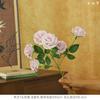 Leyouyi Flor de Rosa Individual de 7 Cabezas Decoración de Pared de Rosas para el Hogar Decoración de Salón de Bodas Exportación Exportación Flor Artificial