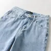 Ins Ropa de mujer estilo europeo y americano al por mayor 2026 Otoño nuevo jeans de pierna ancha sueltos lavados cepillados con estampado de corazón