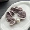 Elástico de Cabelo Pequeno de Pérola Estilo Coreano para Mulheres, Prendedor de Cabelo Elegante Versátil, Corda de Cabelo para Rabo de Cavalo Baixo, Acessórios de Cabelo Elásticos da Moda