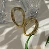 Q Otoño Nueva Moda Elegantes Intelectuales Elegantes Diseño Simple Pendientes Geométricos Nicho Marca de Moda Aguja 95 Femenino F4-7