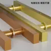 Grande alça de aço inoxidável para portas de vidro, alça única curva de tubo quadrado com cantos arredondados para portas de correr, portas de entrada de hotel, corrimãos de portas de madeira