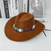 Sombrero de vaquero retro americano para mujer, adecuado para viajes de verano en el oeste de Sichuan y las praderas de Xinjiang, fotografía, senderismo y protección solar