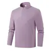 Camiseta de manga larga con media cremallera y cuello alto de Sorona para hombre, camisa larga para deportes al aire libre, top interior cómodo y agradable para la piel