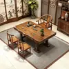 Mesa de tábua grande em madeira maciça, mesa de centro inteira em madeira maciça, mesa para preparo de chá em madeira maciça, conjunto completo de mesas e cadeiras para casa e escritório, varanda