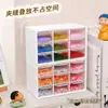Organizador de Vidrio Transparente para Perlas de Escritorio Estilo Cajón de Nueve Compartimentos, Apilable y Dividido, Caja de Almacenamiento de Perlas para Accesorios de Joyería DIY