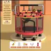 Trampolín infantil de tamaño pequeño para el hogar, ideal para interiores y exteriores, con cinturón de fitness universal de malla, ideal como cama de salto para bebés.