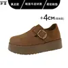 En stock~Zapatos Birkenstock de Cuero Genuino Suela Gruesa Completamente Cubiertos Modelo para Mujer 2026 Otoño Temprano Nuevos Versátiles Ligeros Zapatos de un Solo Color Mocasines