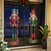 Decoraciones navideñas, soldados cascanueces, pegatinas electrostáticas para puertas de vidrio, decoraciones para ventanas y centros comerciales, creando una atmósfera festiva