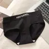 Pantaletas de algodón puro para mujer, estudiante coreana, cómodas, de algodón puro, de cintura media, con letras, transpirables, bragas para mujer, outlet de fábrica