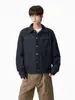 Jaqueta Jeans Turquesa High Street Americana Masculina Outono Marca Tendência Retro Versátil Solta Casual Curta
