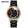 SANDA SANDA 1025 reloj de cuarzo para hombre hueco casual moda movimiento japonés Reloj para hombre