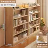 Estantería de Madera Maciza Estante de Almacenamiento Gabinete Modular de Combinación Libre para el Hogar Librero Bajo de Pie para Sala de Estar Gabinete de Rejilla de Pared