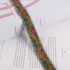Fita Jacquard Folha de Videira de 2,0 cm em Estoque do Fabricante para Roupas de Minorias Étnicas, Decoração de Malas e Acessórios