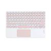 Adequado para Tablet Apple Teclado Sem Fio Bluetooth Retro Tecla Redonda Telefone Celular iPad Retroiluminação Colorida Silencioso Arroz
